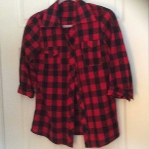 Red black plaid shirt